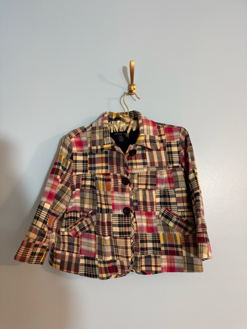 Gorgeous made in india patchwork top/jacket multicolor size M- 100% cotton